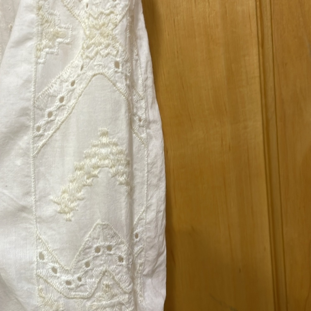 Zara white gauze long sleeve top size XL new with tag - Picture 8 of 16